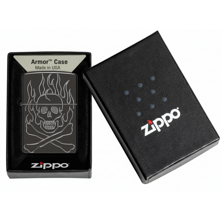 Zippo Flaming Skull Design Lighter