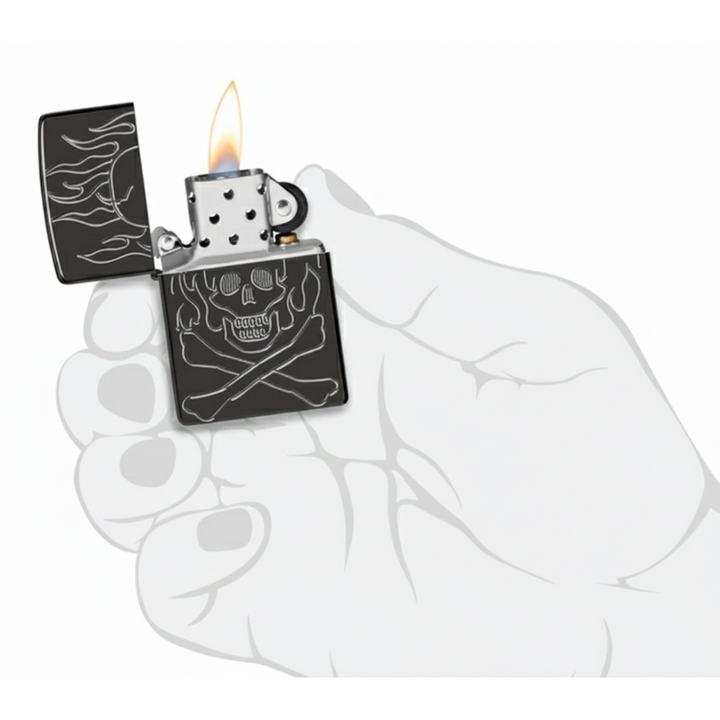 Zippo Flaming Skull Design Lighter