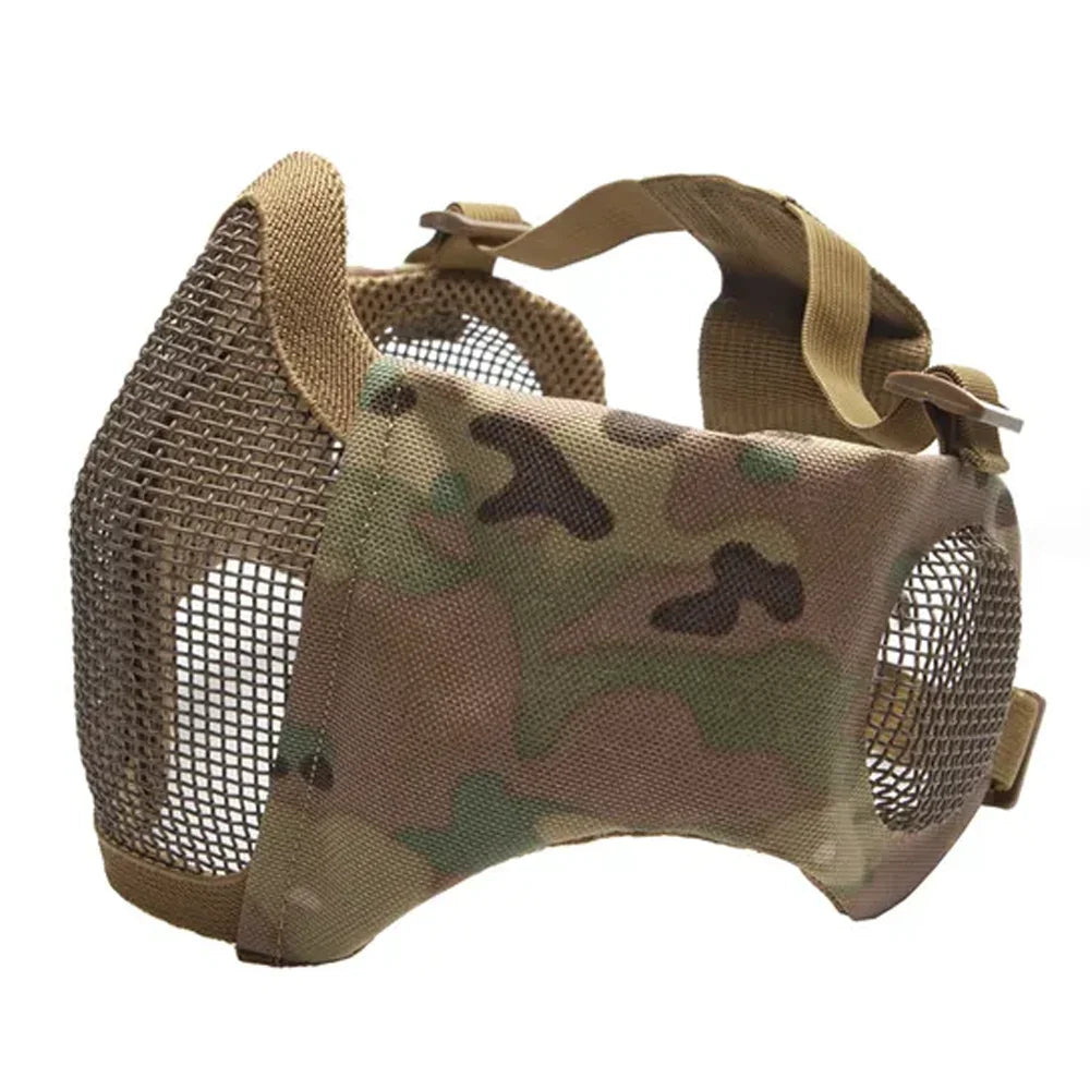 Mesh Mask with Cheek Pad and Ear Protection - Multicam