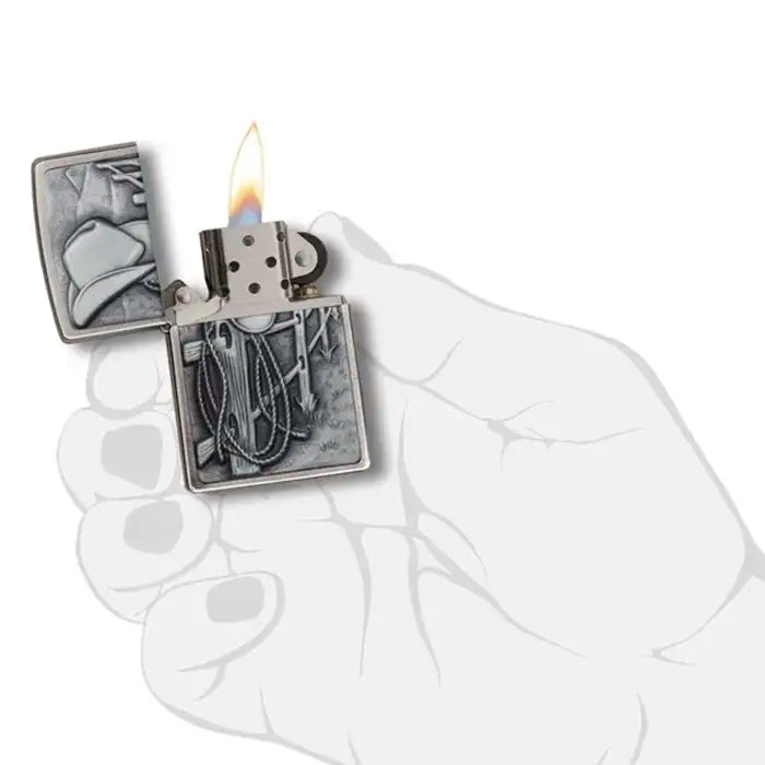 Zippo Lighter - Cowboy 3D Motif