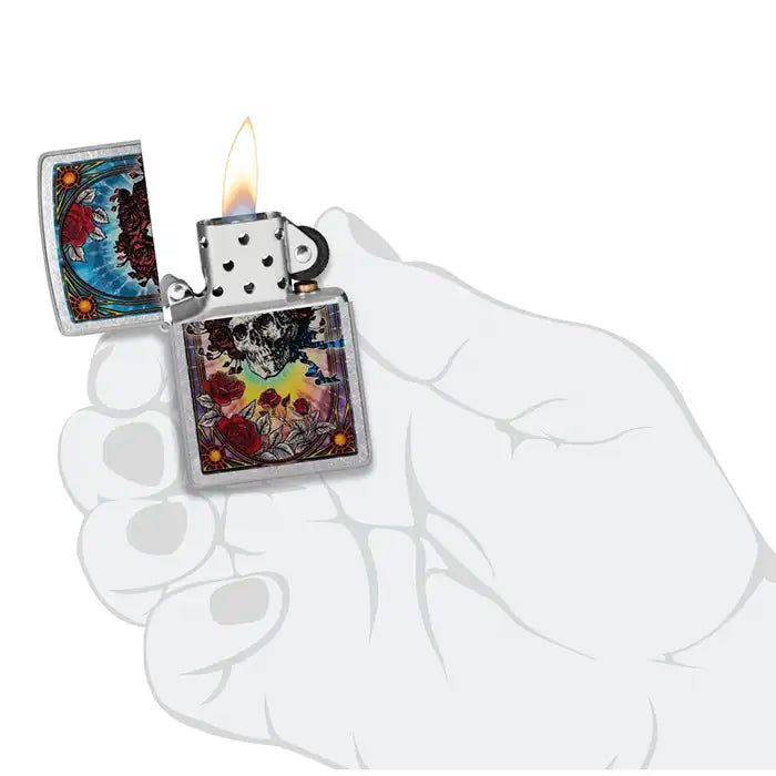 Zippo - Grateful Dead "Skull & Roses" - Street Chrome Lighter