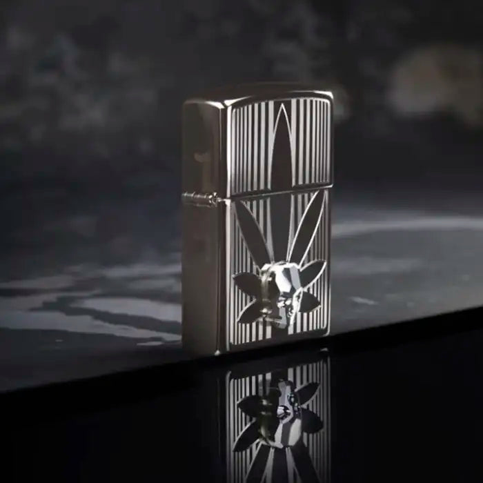 Zippo Lighter - Cannabis and 3D Skull