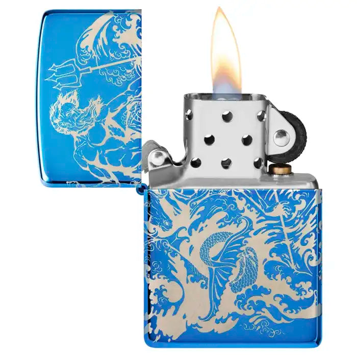 Zippo Lighter - Poseidon Atlantis Design