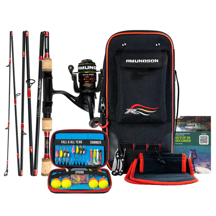 Savvy Rider Backpacker - Folding Fishing Set (All-in-One)