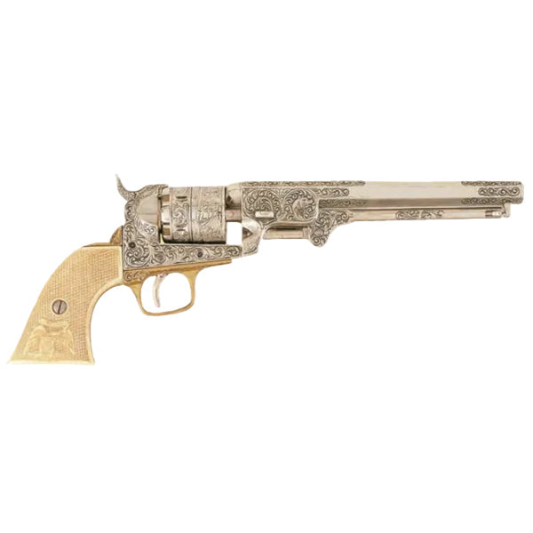 Denix Colt 1851 Navy Revolver Replika - Sølv
