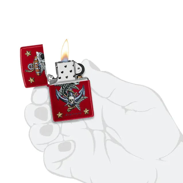 Zippo - Rietveld® Anchor Motif - Candy Red Lighter