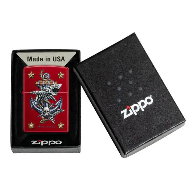 Zippo - Rietveld® Anchor Motif - Candy Red Lighter