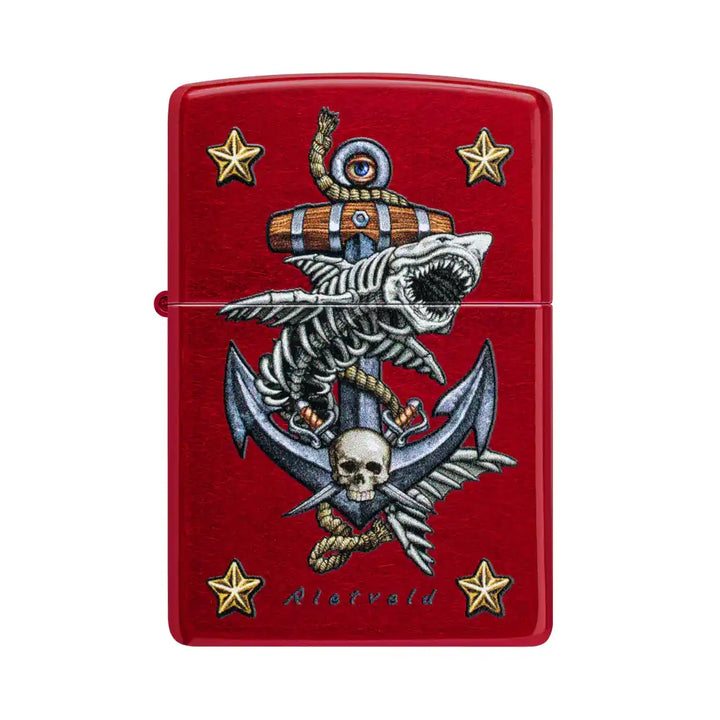 Zippo - Rietveld® Anchor Motif - Candy Red Lighter