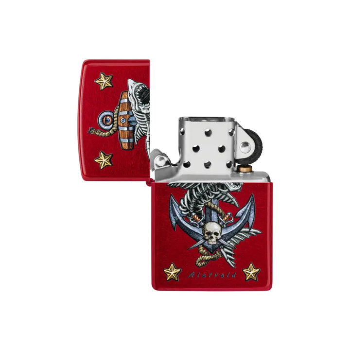 Zippo - Rietveld® Anchor Motif - Candy Red Lighter