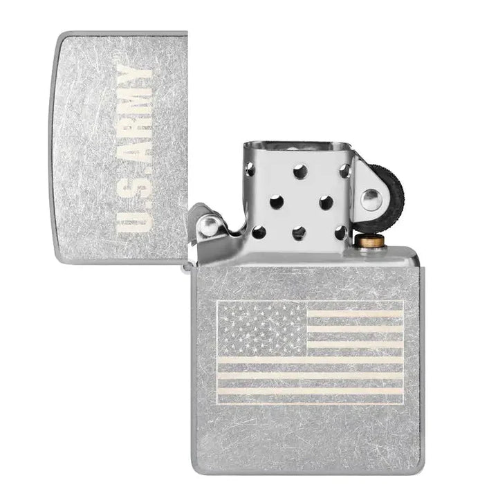 Zippo - U.S.  Army® Flagmotiv - Gadelighter i krom