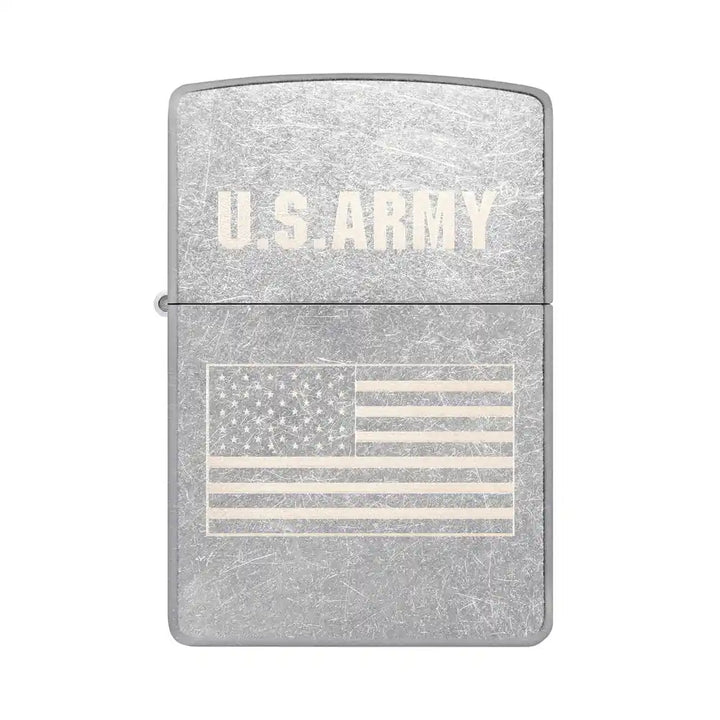 Zippo - U.S.  Army® Flagmotiv - Gadelighter i krom