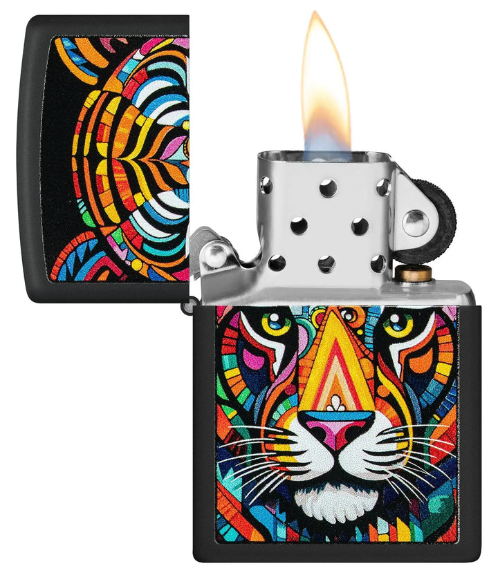 Abstrakt Tiger Stripe Motiv - Lighter - Game-On.no