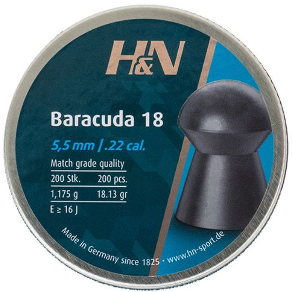 H&N Baracuda 18 5.52mm Luftgeværkuler - 200 stk