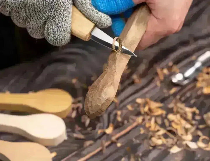 BB2 Emne til Treskjæring Skje - 4stk Pakke - Alm, Lønn, Or, Aprikos - Game-On.no