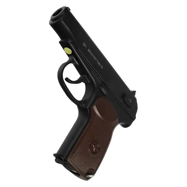 Borner Makarov PM1 CO2 luftpistol, ovenfra og fra siden