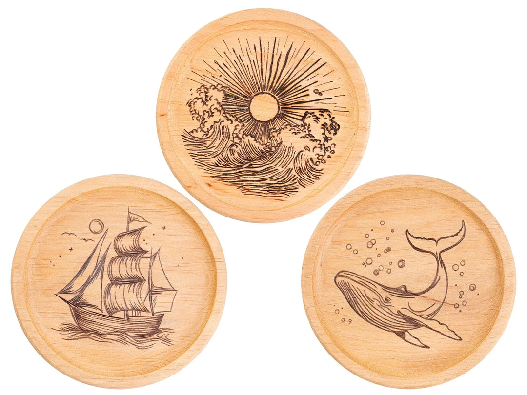 BeaverCraft DIY Trebrenningssett - Bordbrikker - ferdige bordbrikker