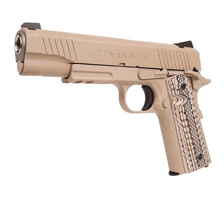 Colt M1911 M45A1 TAN - Co2 drevet Softgun med Blowback - gameon.eu