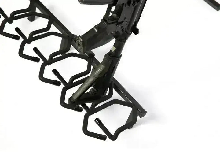 Deluxe våpenstativ i stål – Oppbevaring for opptil 6 rifler - Game-On.no