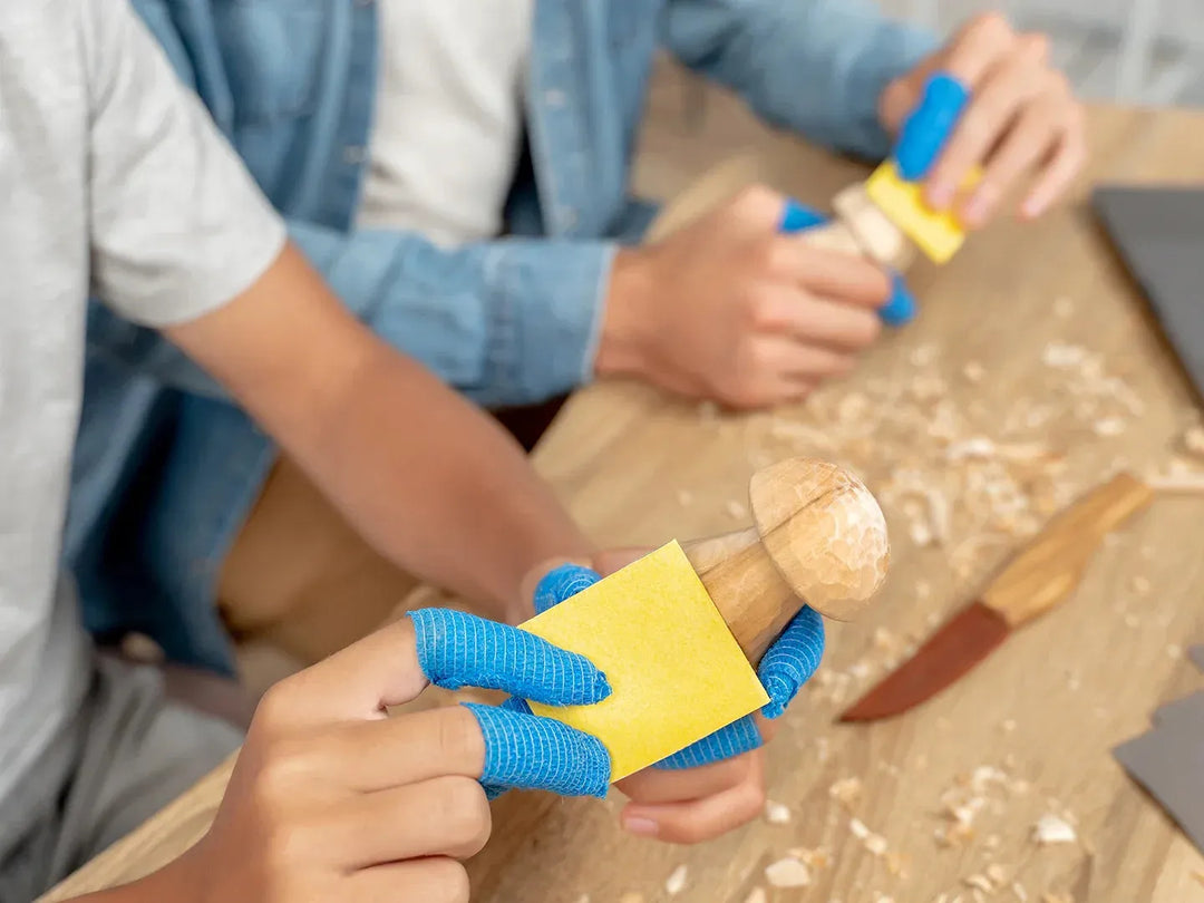 DIY09 Familie Treskjæresett - 2stk Kniver - Alt du trenger inkludert! - Game-On.no