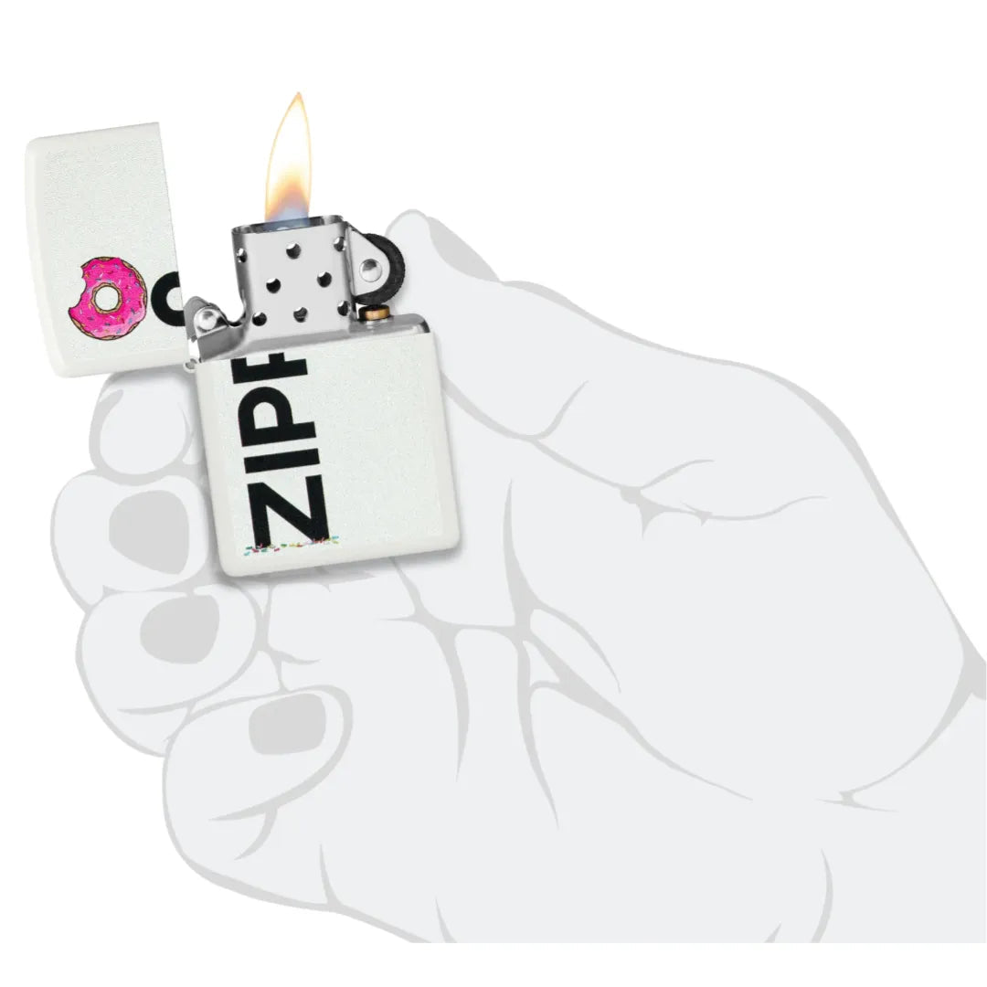 Frosted Doughnut Zippo Motiv - Game-On.no