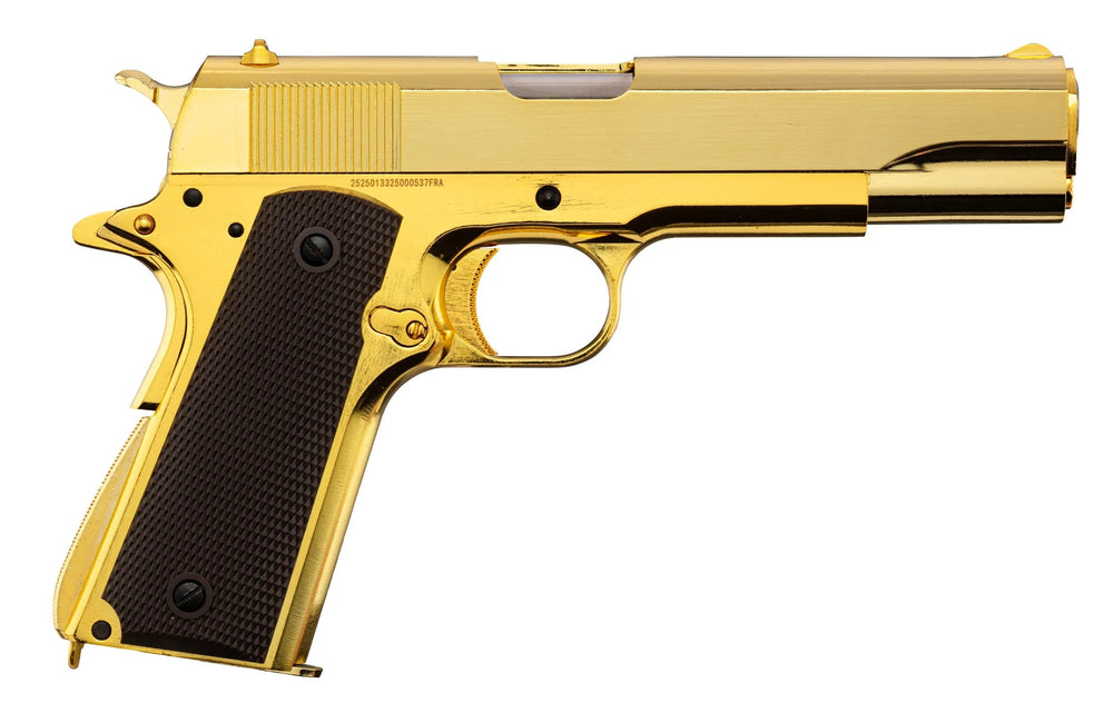 GE - 1911 Full Gold Edition - Gassdrevet Softgunpistol med Blowback - Game-On.no