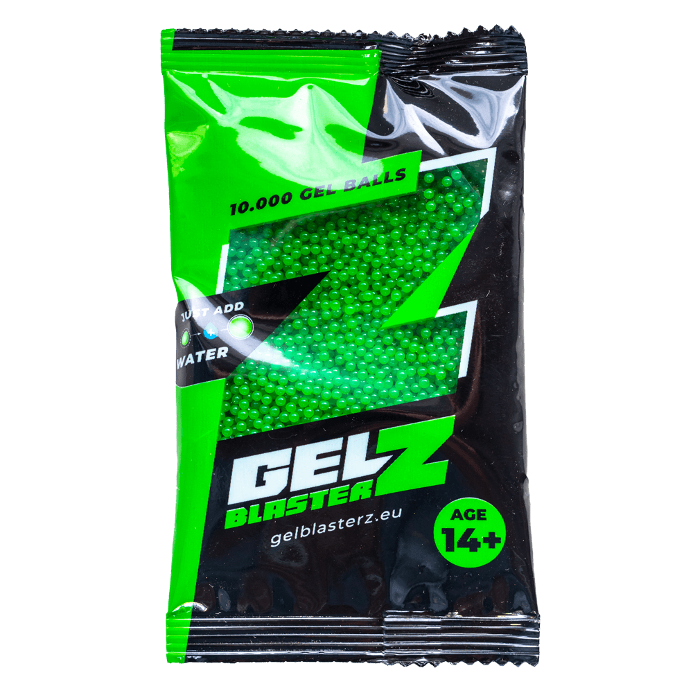 Gel Bolde - Gel Blasterz - Grøn - 10.000 stk