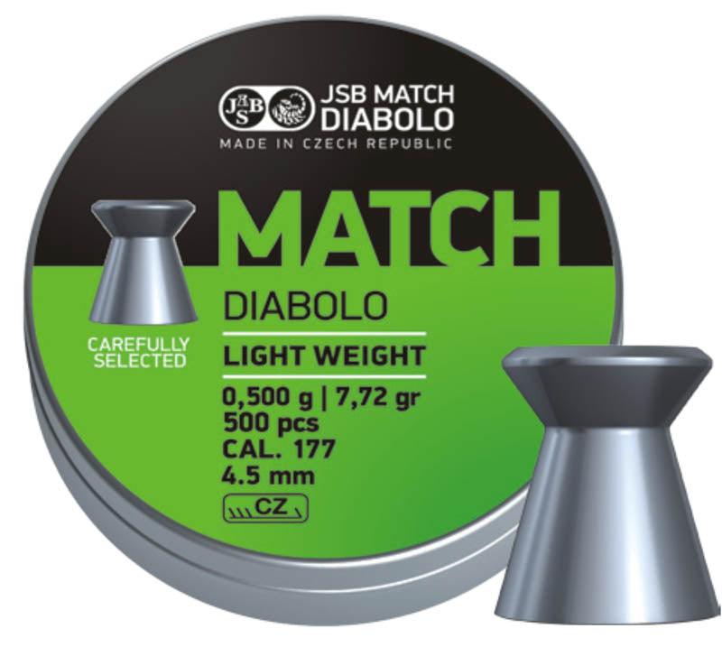 JSB Grønn Match Diabolo til Pistol - 4.5mm - 500stk - gameon.eu