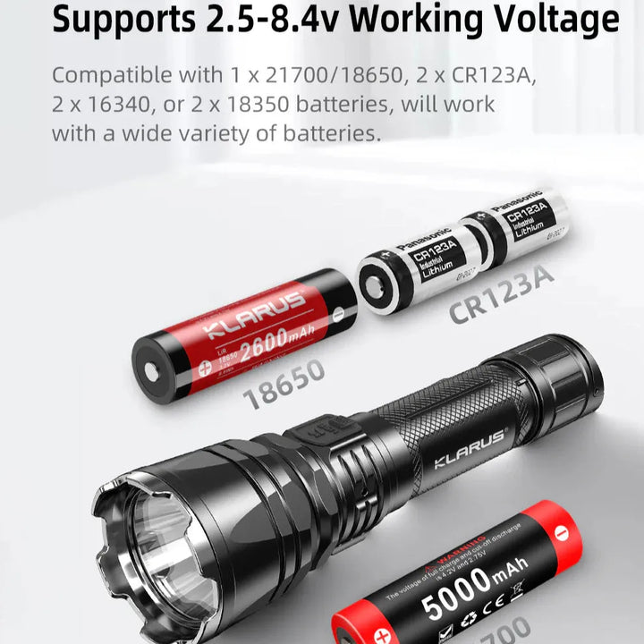 Klarus - XT12GT Pro - Solid IPX8 Taktisk Lommelykt - 1600 Lumen - Game-On.no