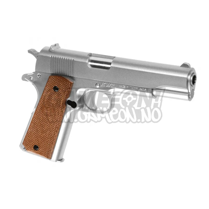 KWC - M1911 Silver Springer Pistol - Game-On.no