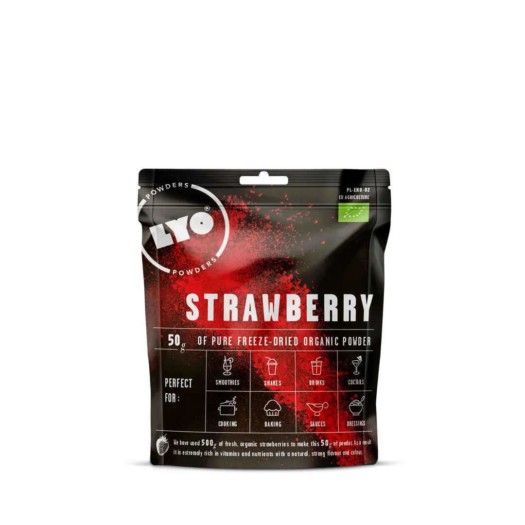 LYOFOOD Økologisk Jordbærpulver – Søt superfrukt til smoothie og bakst - Game-On.no