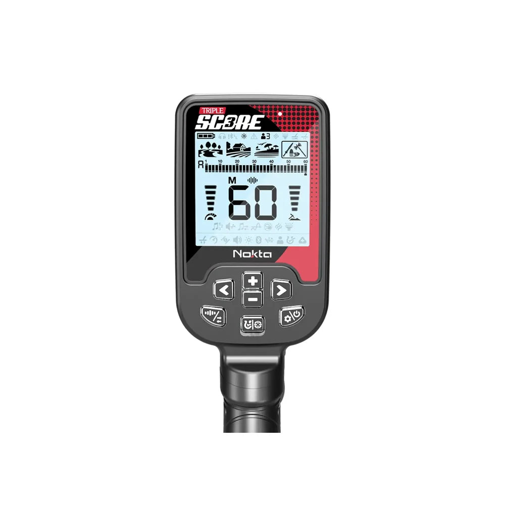 Nokta - Triple Score Pro Metal detector - Multi-frequency, IP86, 2 Search heads and Bluetooth
