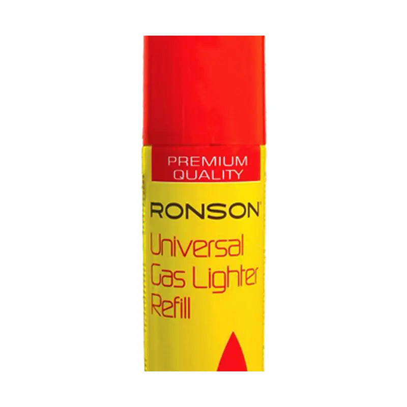 Ronson Universal Gas Lighter Refill 300ml - nærbilde av etiketten
