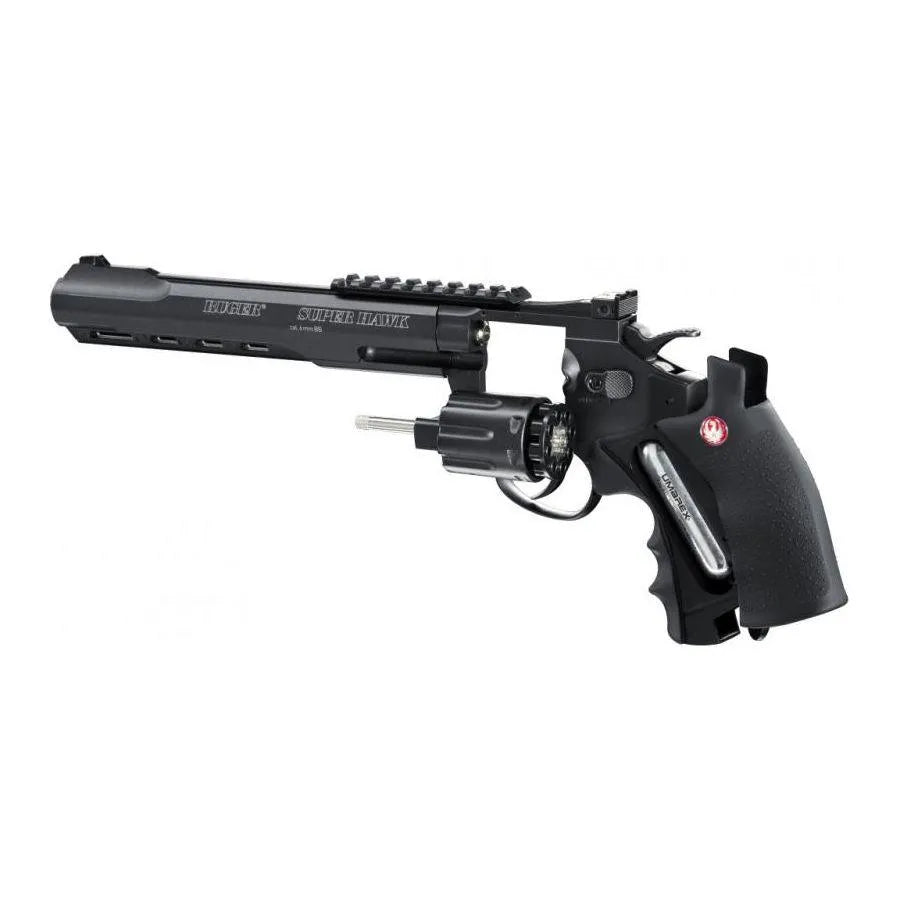 Ruger Super Hawk 8´ Co2 Drevet Softgun - Svart - KRAFTIG - Game-On.no