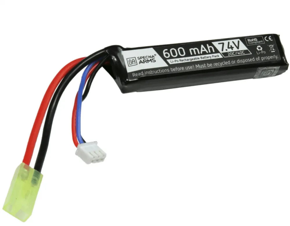 SA - Li-Po 7.4V 600mAh 20/40C Batteri til PDW - Mini Tamiya - Game-On.no