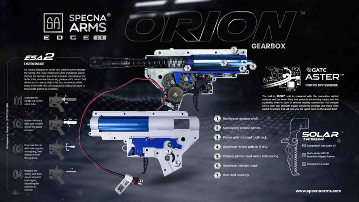 Specna Arms - E06 EDGE 2.0 Elektrisk Softgunrifle - Svart - gameon.eu