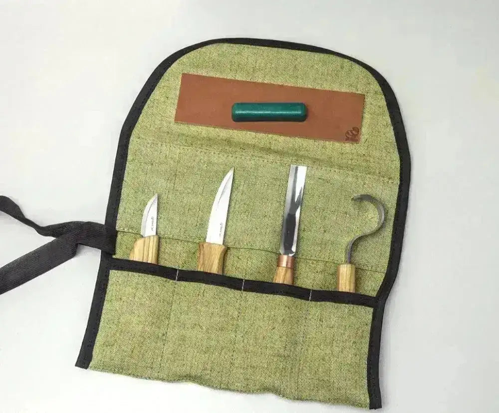 Treskjæresett med Etui - Uthuling og Spikking - Game-On.no