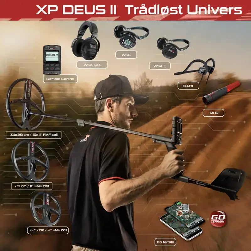 XP - DEUS II Metalldetektor - 28FMF-RC-WS6 - Game-On.no