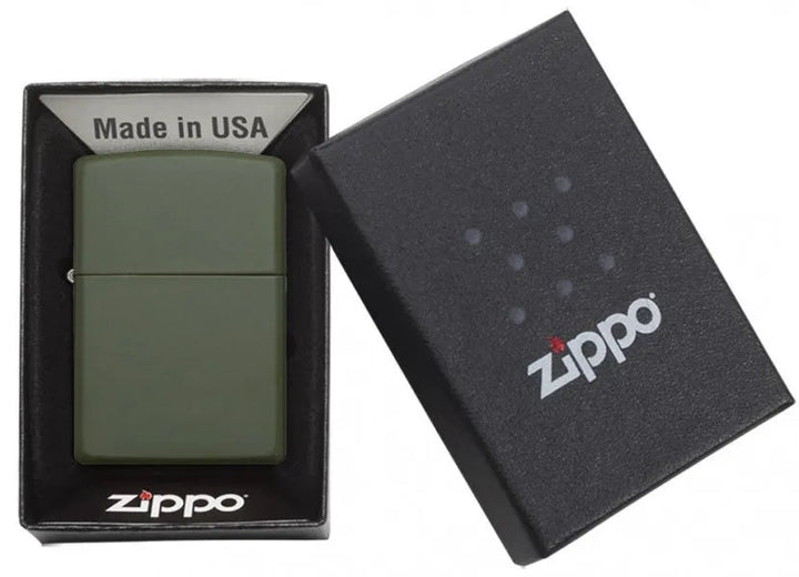 Zippo - Klassisk Matt Grønn - Game-On.no