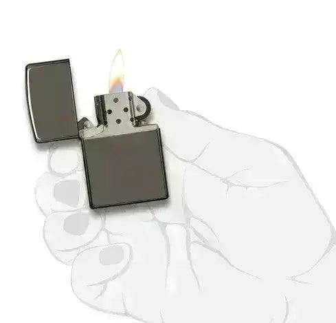 Zippo Lighter - Black Ice Lighter Pakke med Pipe Insert - Game-On.no