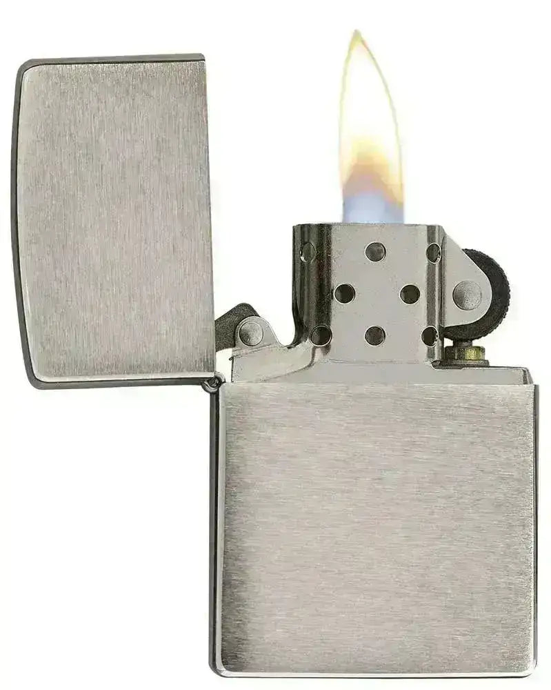 Zippo Lighter - Klassisk Børstet Krom - Game-On.no