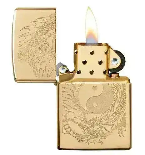 Zippo Lighter - Yin & Yang Drage og Tiger - Game-On.no